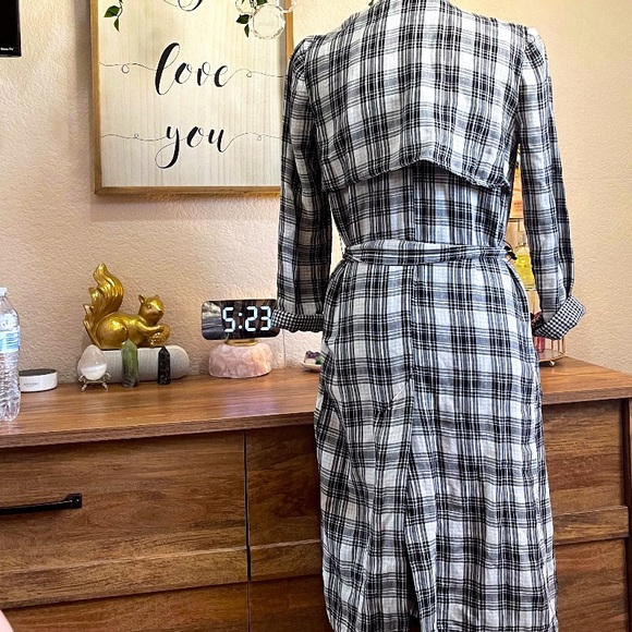 Checkered trench coat - Picture 2 of 4